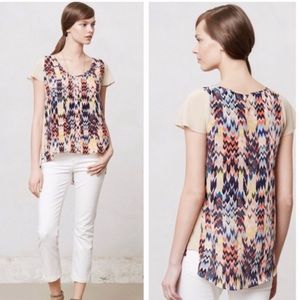 Anthropologie Maeve Silk Blouse Size Medium EUC